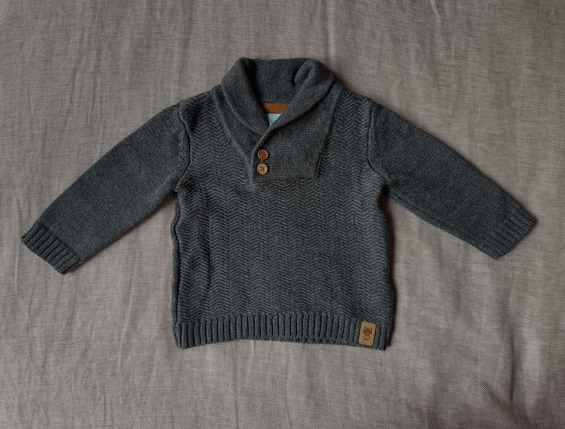 Sweter 68 (6 miesięcy) szary Obaïbi