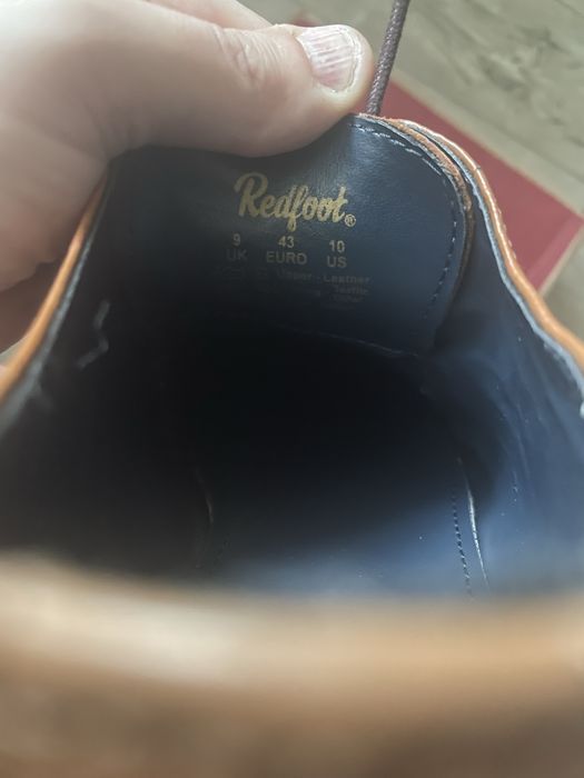 Туфлі / броги з тракторним протектором. натуральна шкіра