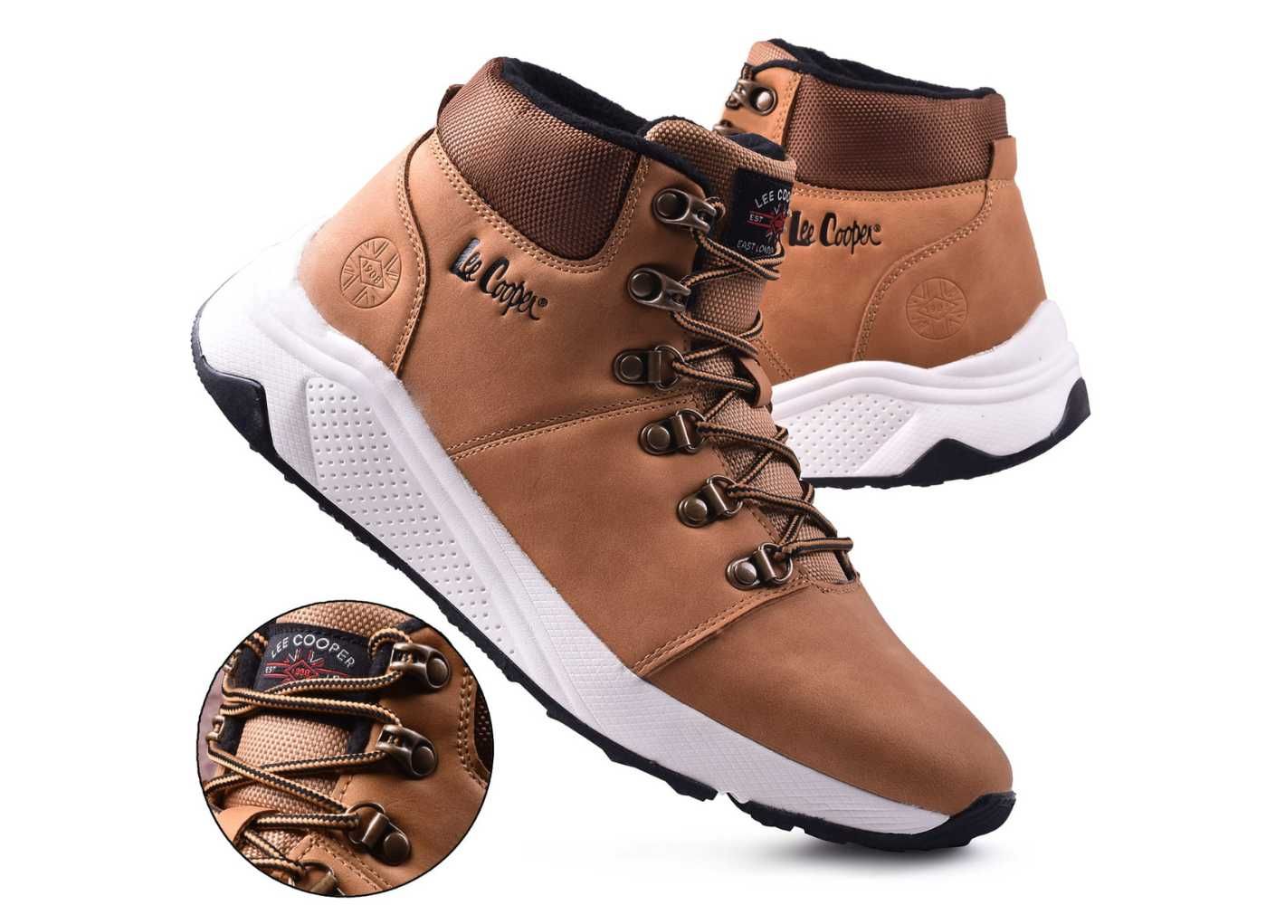 SOLIDNE Buty Zimowe Męskie Za Kostkę Lee Cooper -1452 42 [WYSYŁKA 24H]