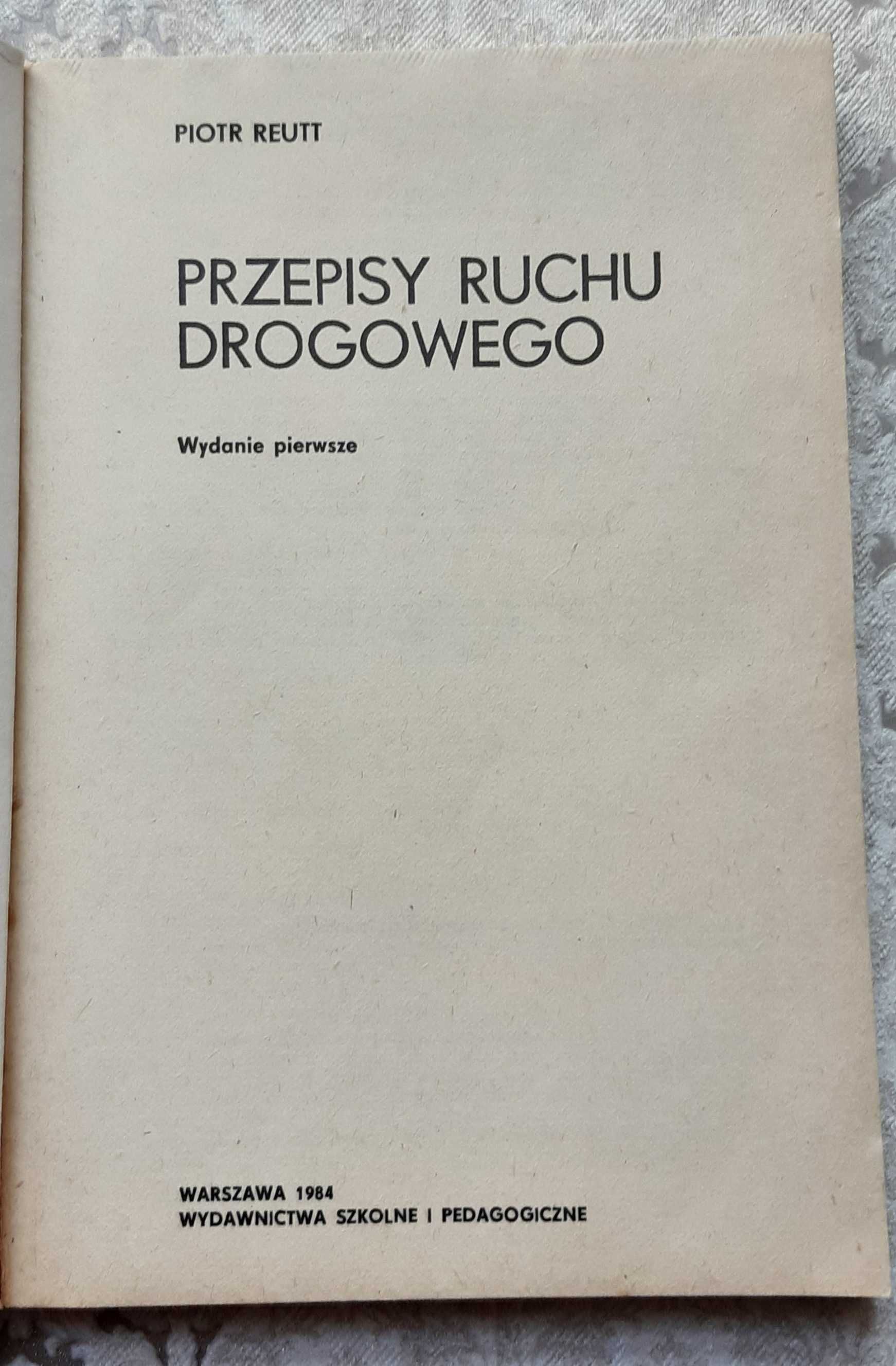 Książka "Przepisy ruchu drogowego" Reutt
