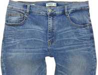 PULL&BEAR spodnie jeansy rurki SKINNY wysoki stan przetarci 44