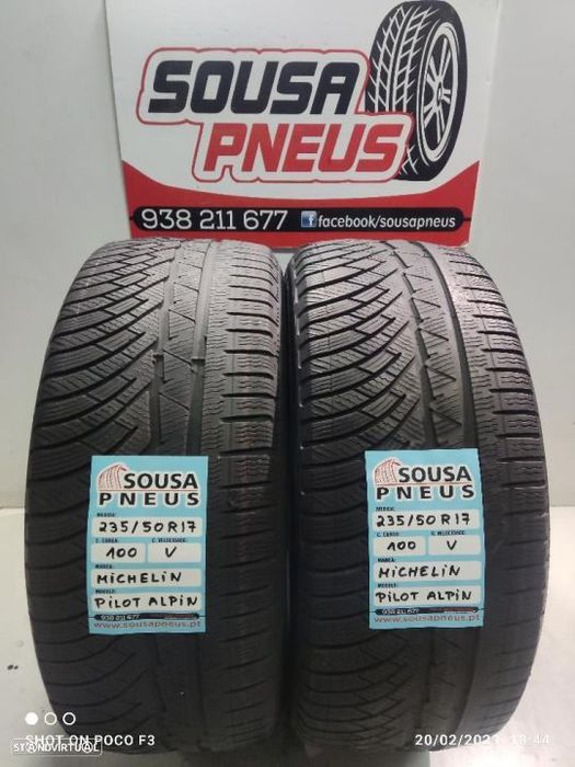 2 pneus semi novos 235-50r17 continental - oferta dos portes 100 EUROS