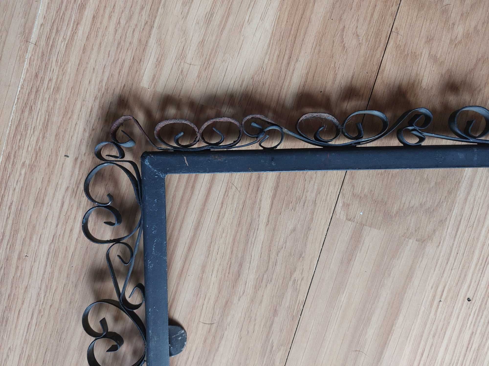 Rama metalowa prostokątna 101 x 38 cm Vintage PRL