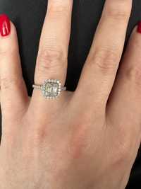 Złoty pierścionek z diamentami