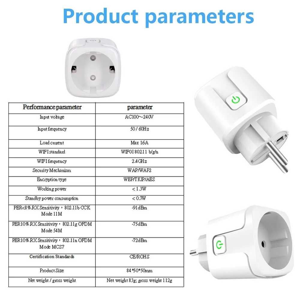 Tomada Inteligente 20A Wifi Gestão Energia e Controle Voz Google/Alexa