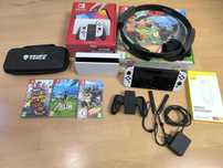 Nintendo Switch OLED + 3gry + +2 letnie ubezpieczanie Stan idealny
