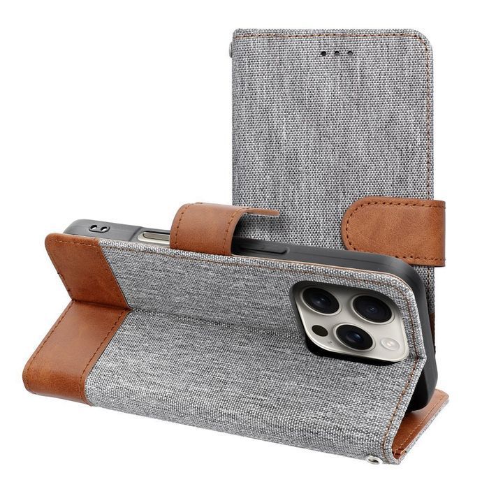 Kabura JEANS Book do IPHONE 16 szary