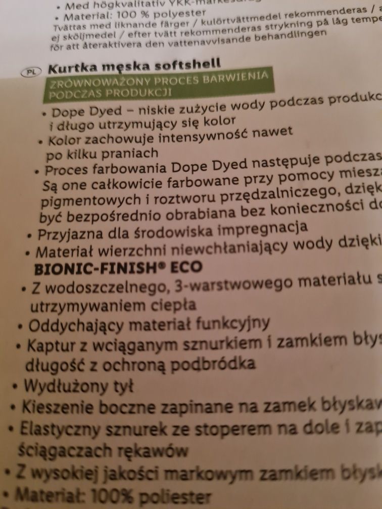 Kurtka softshell męska, oddychająca r.XL czarno-oliwkowa nowa