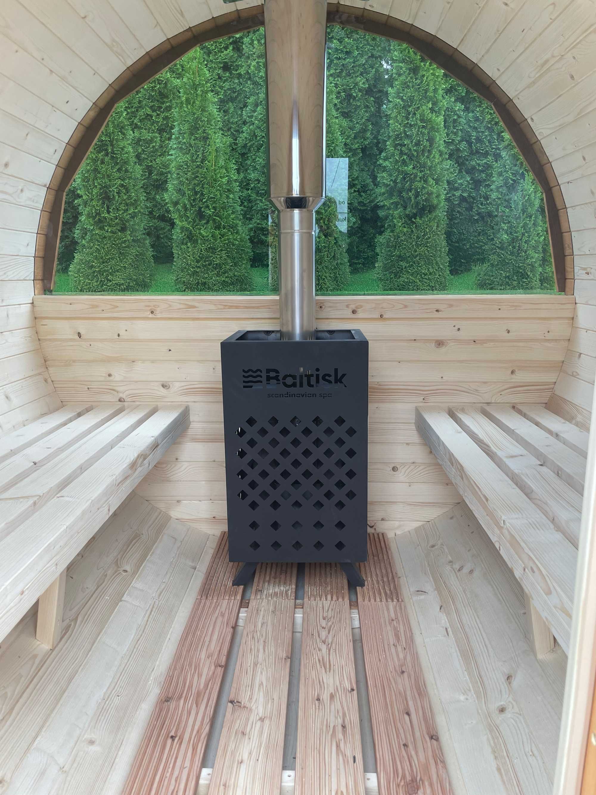 Sauna ogrodowa Beczka, Ruska Bania, 350cm - możliwość konfiguracji