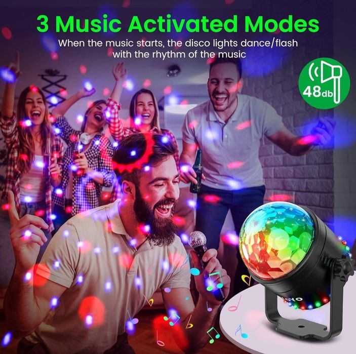 Kula dyskotekowa TnYoYo 30 LED z pilotem