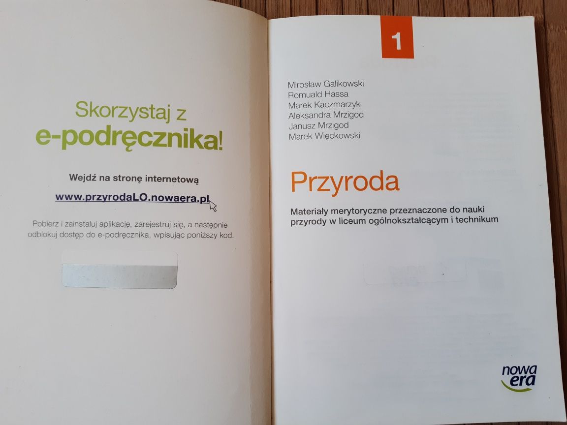 Przyroda 1, podrecznik do liceum i technikum, Nowa Era