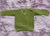 Вязаный свитер ок на мальчика 2-3 годика