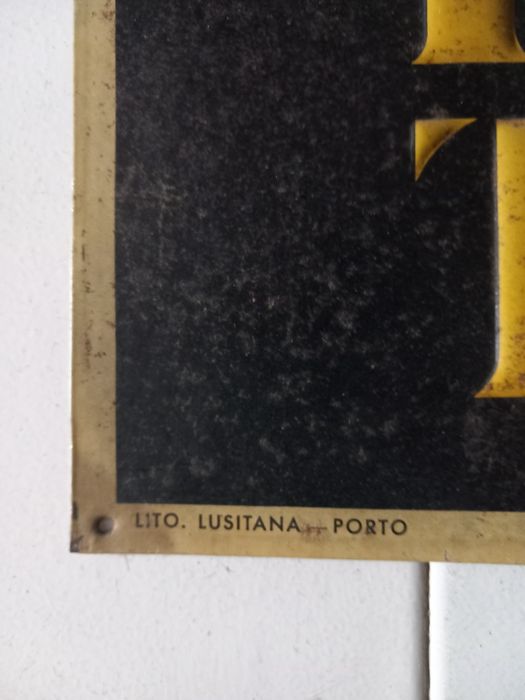 Placa publicitária antiga - anos 50