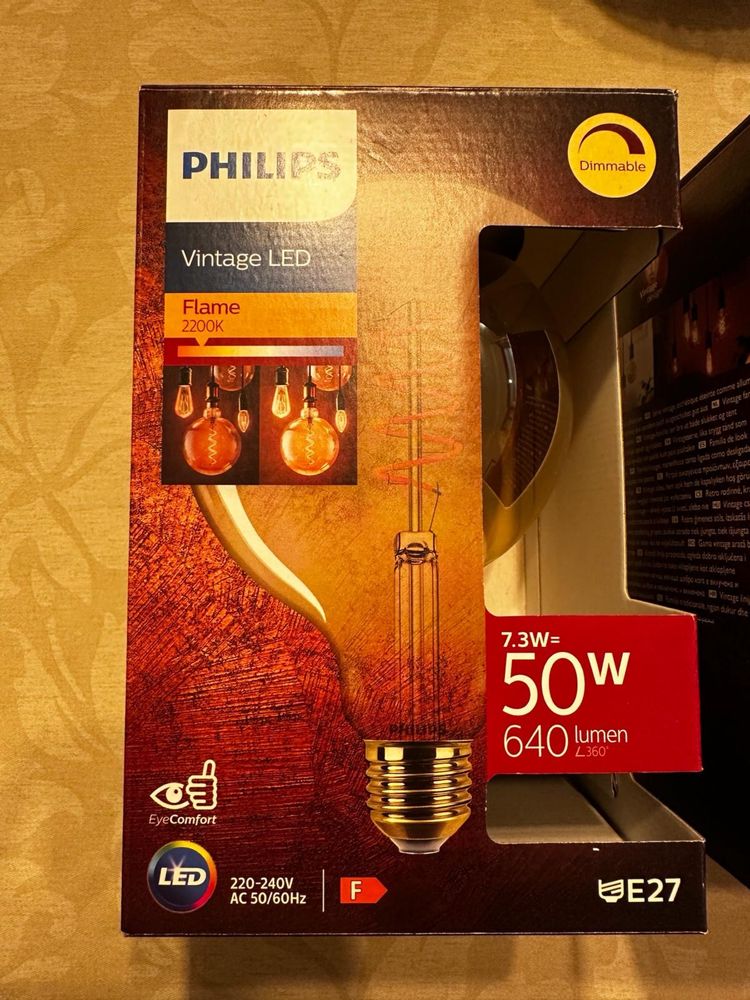 3 Lampadas grandes vintage led - 5W 2000K