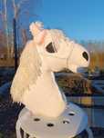 Hobby horse A3 biały/siwy