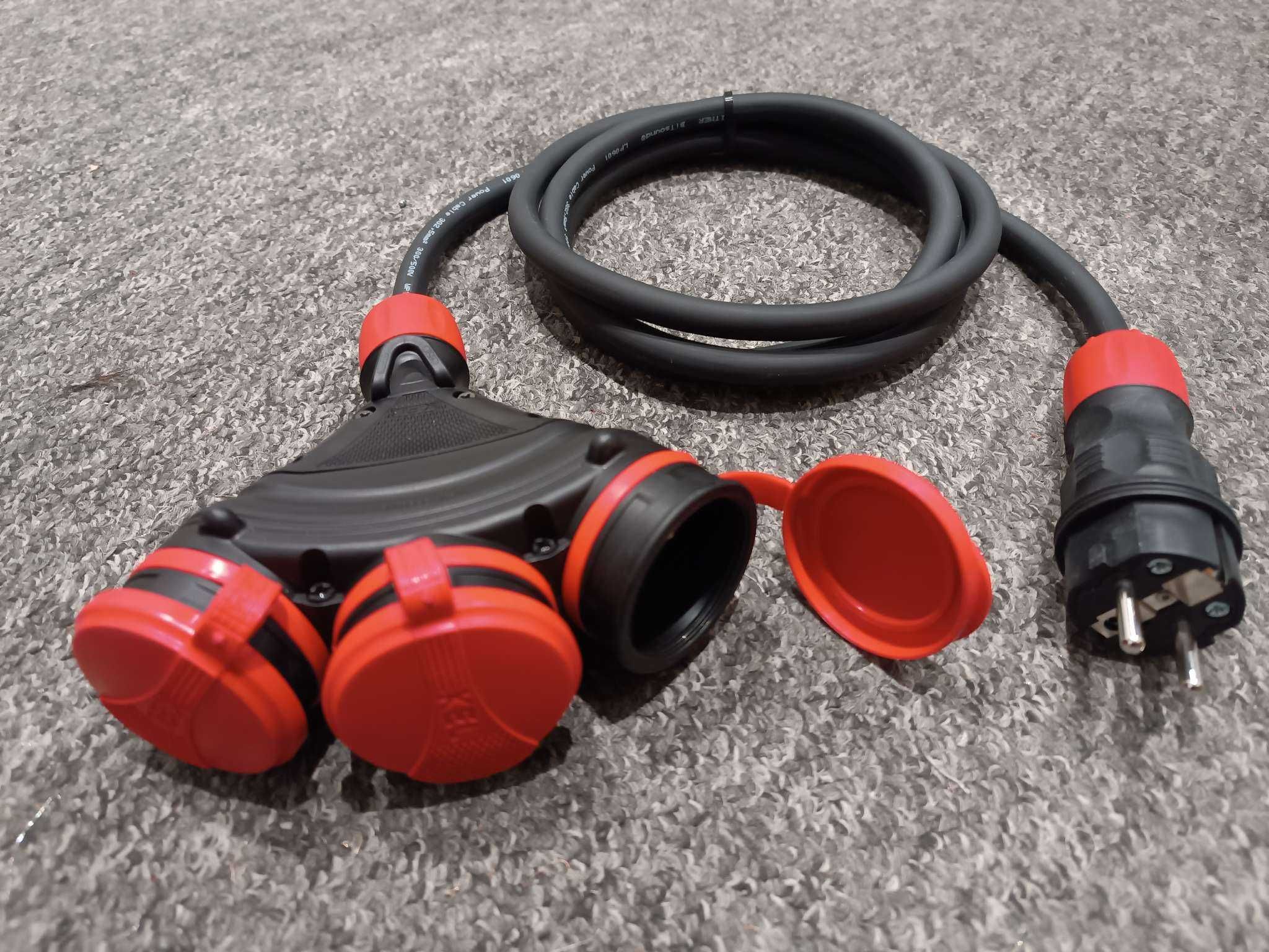 Kabel zasilający rozgałęźnik sieciowy przedłużacz 3m