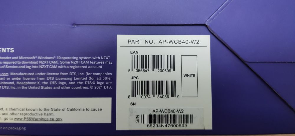Навушники з мікрофоном NZXT Relay White (AP-WCB40-W)