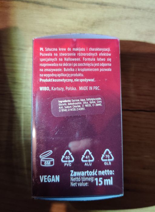 Sztuczna krew w płynie