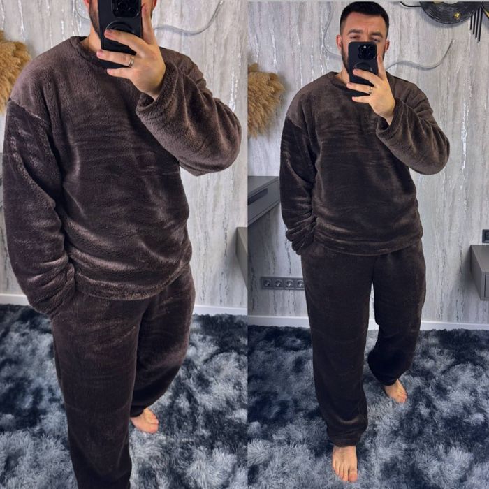 ‼️Чоловіча тепла піжама. Махра. ОПТ та роздріб. Розмір: М/Л, ХЛ/ХХЛ