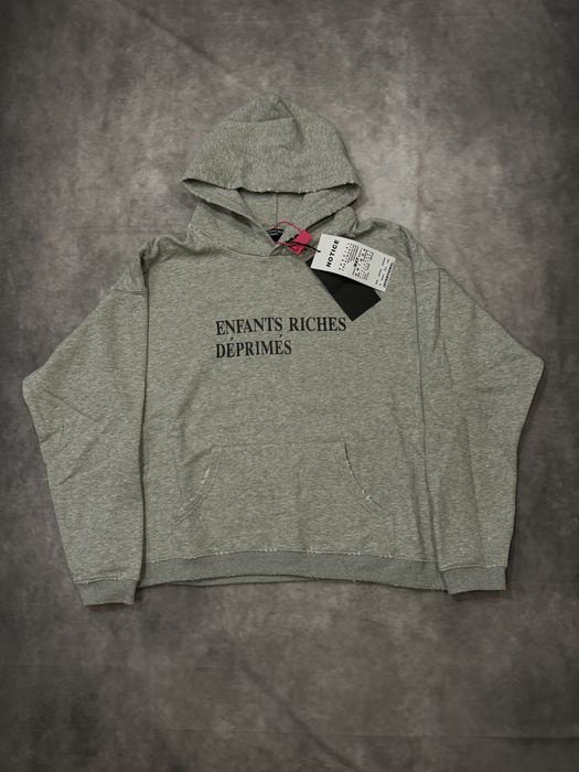 hoodie Enfants Riches Deprimes Grey ERD oversized cropped худи