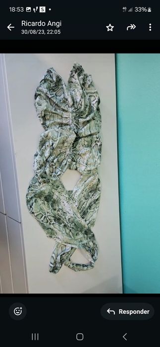 Vestido verde lycra L