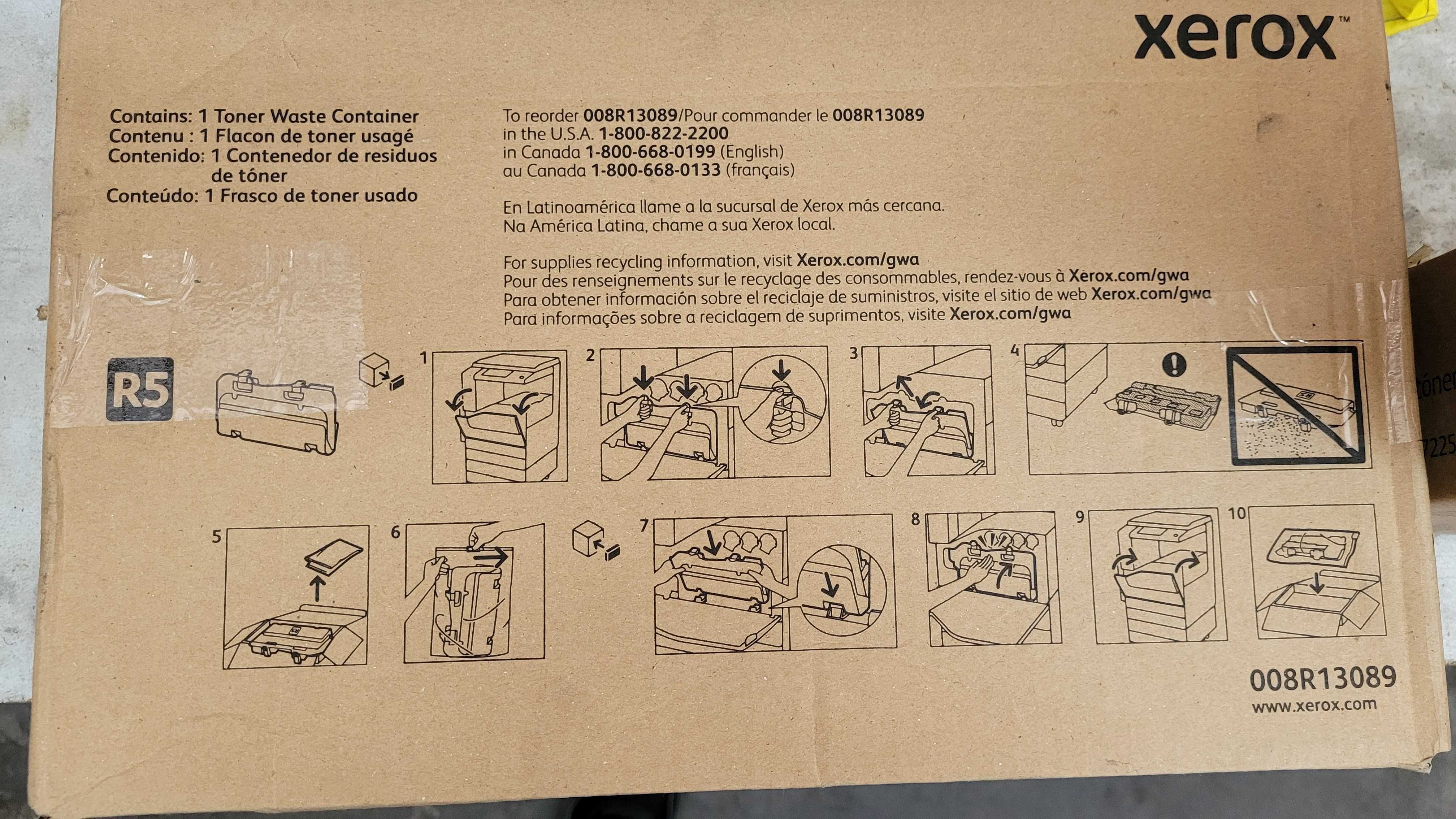 3 caixas de Resíduos Original Xerox 008R13089 (NOVO) 50 euros as 3