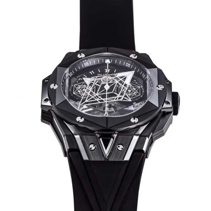 Hublo Sang Bleu Black Ceramik Chronograph