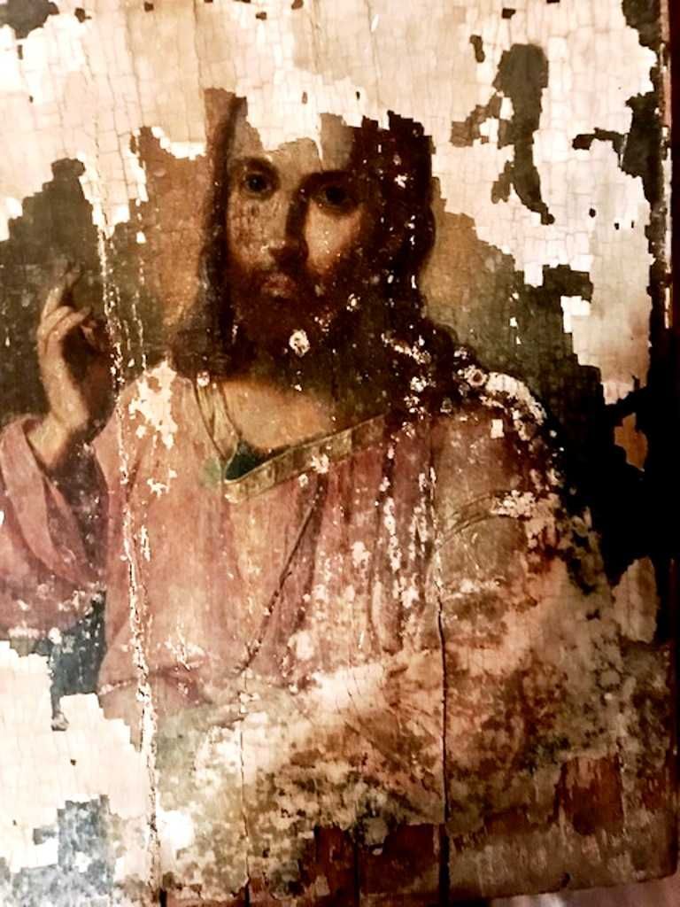 Стариная икона   Спасітеля врятована під час пожежів селі Талалаевка
