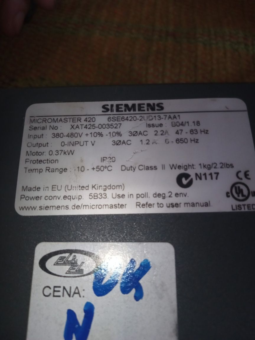 Siemens Micomaster 420 Falownik Sprawny