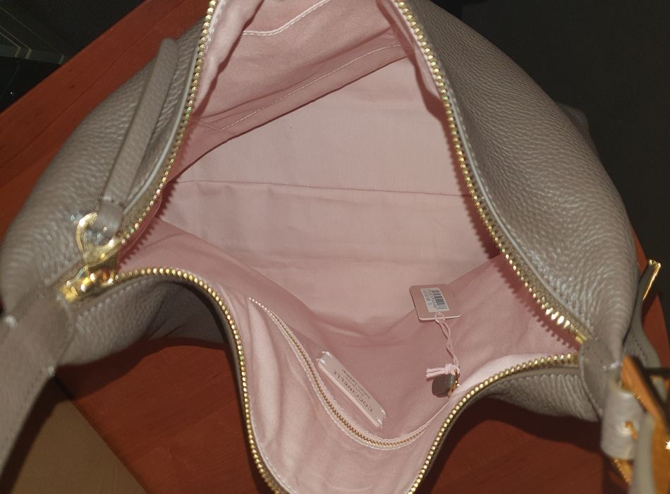 Torebka Coccinelle ze skóry naturalnej brązowa A4