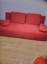 Sofa rozkładana czerwona