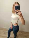 Crop top damski biały Bershka L 40