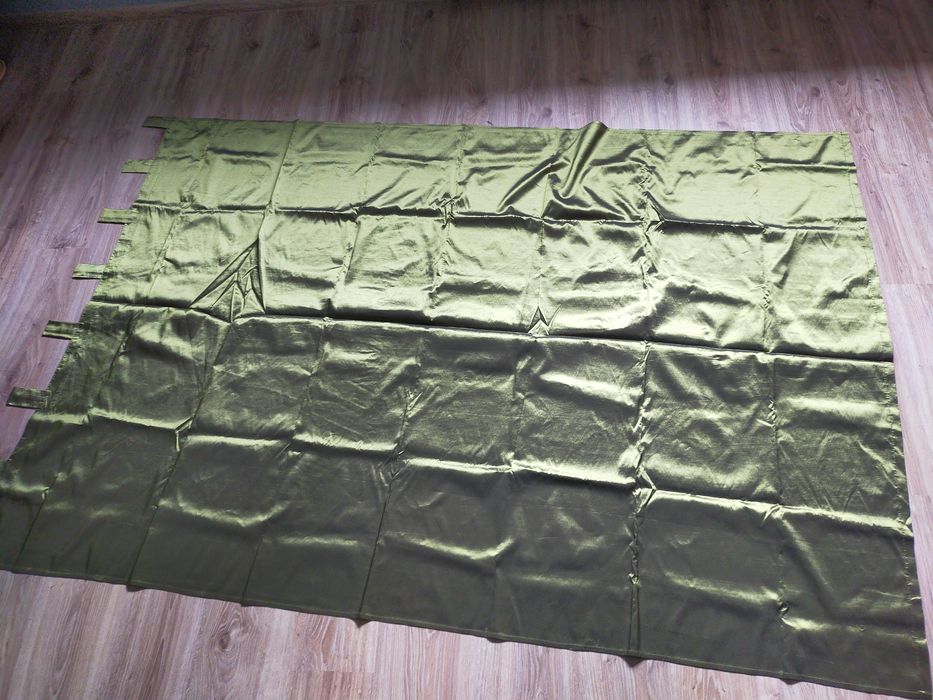 Zasłony zielone z przelotką