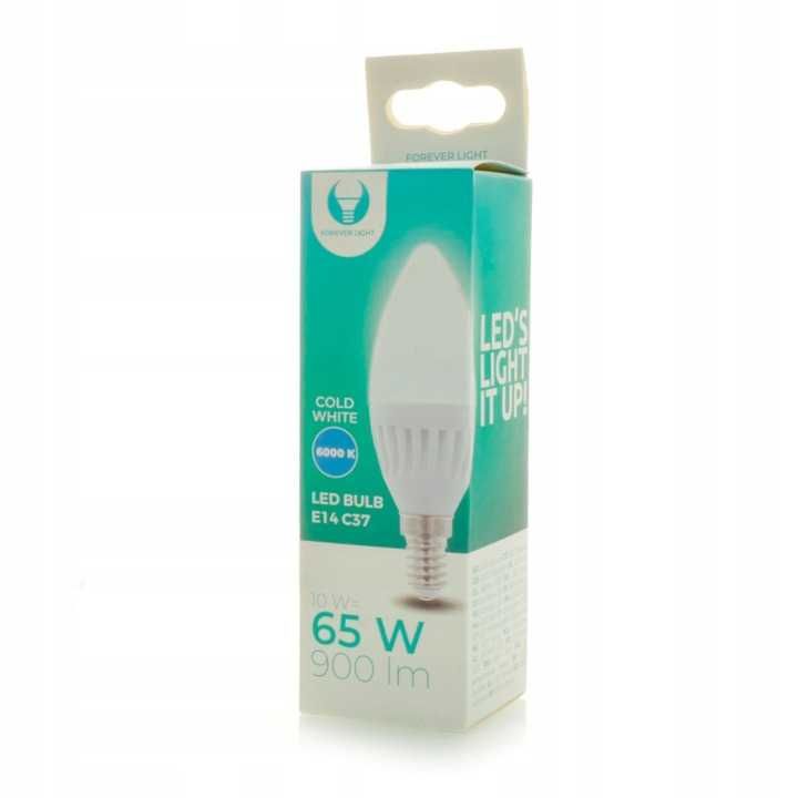 Żarówka LED E14 C37 10W 6000K 900lm Forever kol Białe Zimne Sklep Wawa