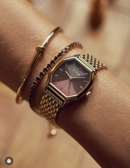 Годинник Burker Julia gold burgundy