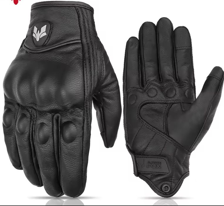 Мотоперчаткі шкіряні, різні розміри.