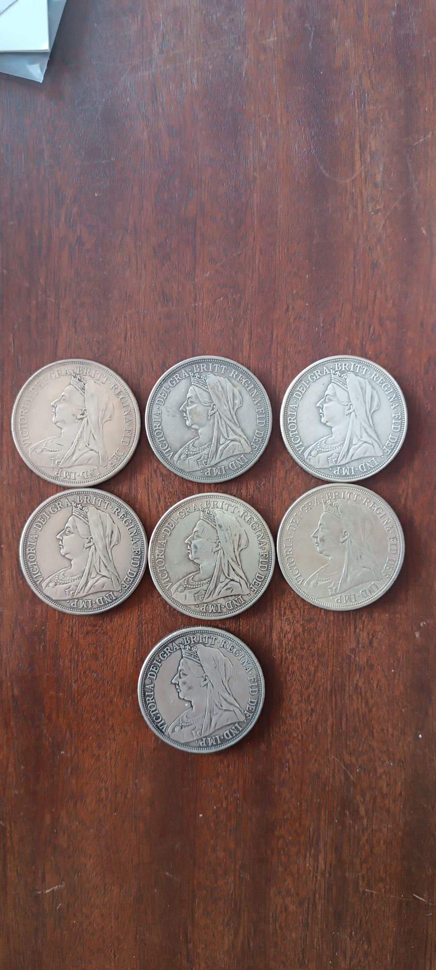 LIQUIDAÇÃO! Moedas francesas e inglesas (CÓPIAS). VÁRIOS ANOS SEGUIDOS