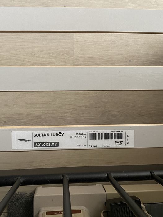 Łóżko metalowe regulowane Ikea Sultan/ Minnen z stelażem