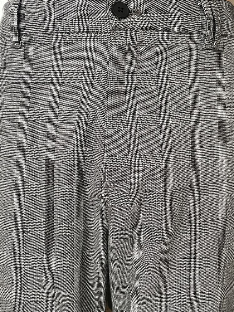 Spodnie garniturowe męskie w kratkę bershka Rozmiar M