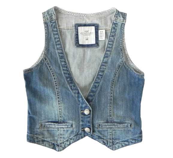 Niebieska Kamizelka Jeansowa H&M - Styl i Wygoda w Doskonałym Stanie!