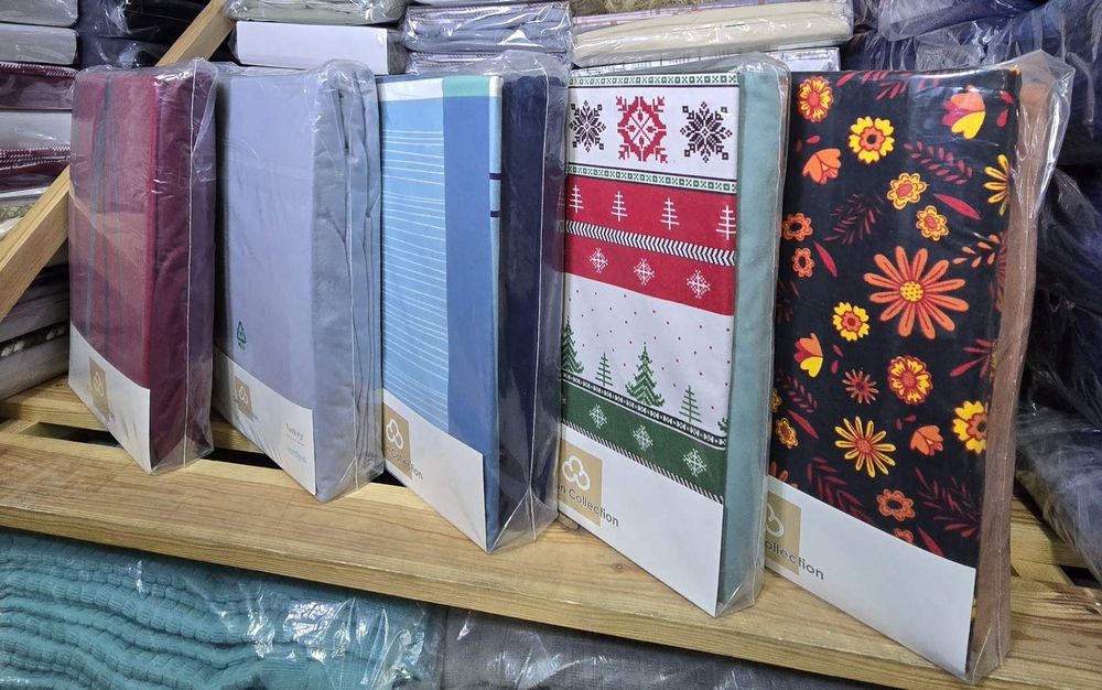 Байкові турецькі простирадла 160х200 на гумці з 2 наволочками 50х70