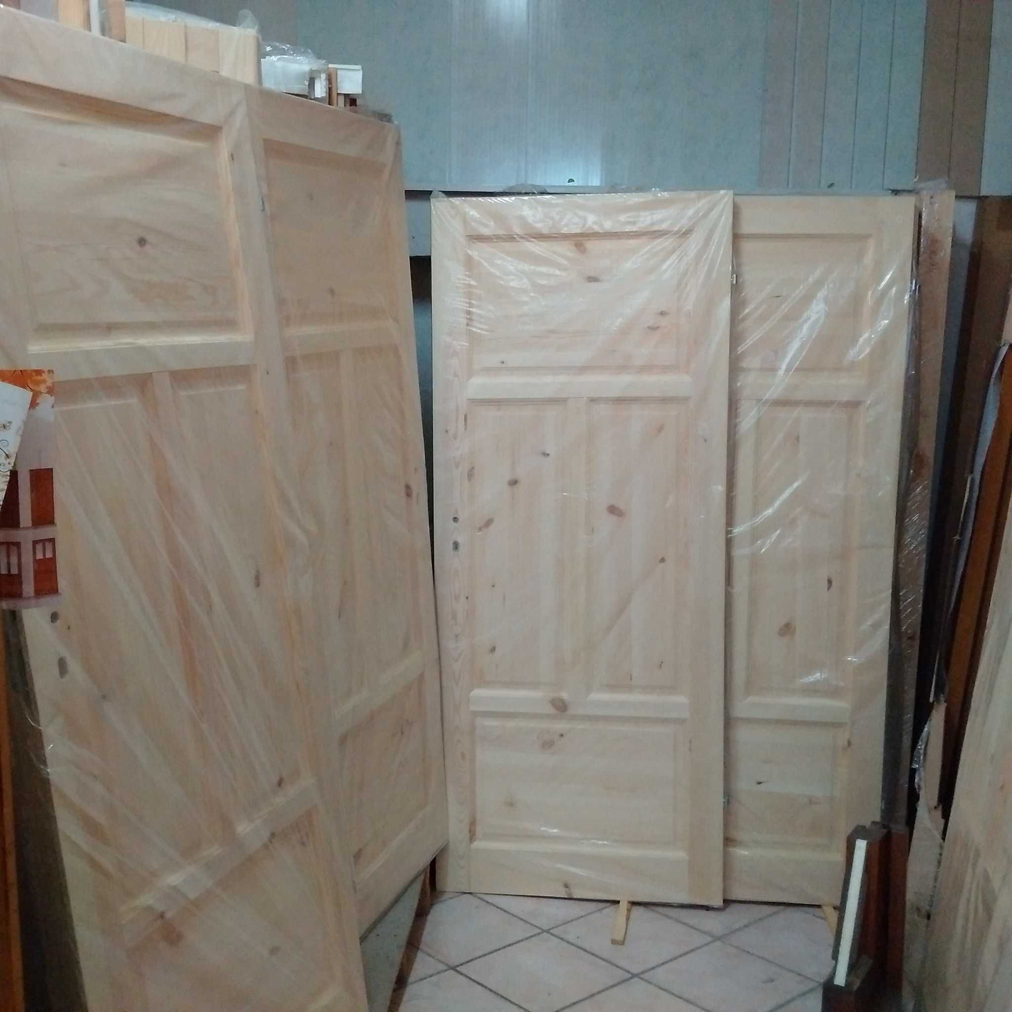 drzwi sosnowe drewniane lite drewno Mocne Solodne od RĘKI