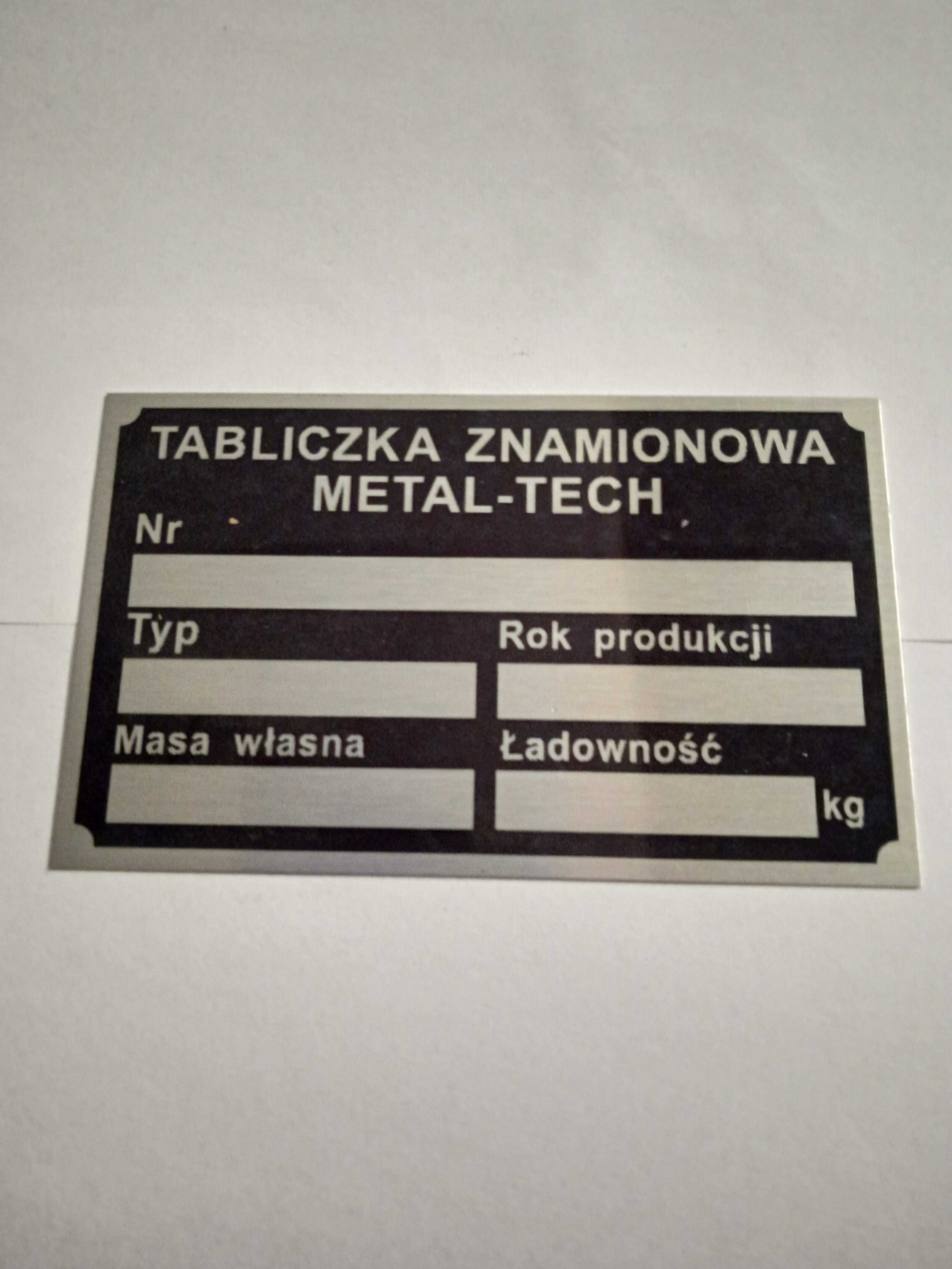 Metal-Tech tabliuczka znamionowa Metaltech metal tech