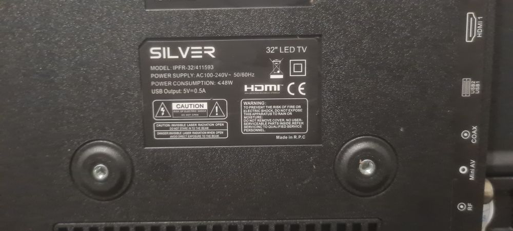 Tv led silver ecran danificado