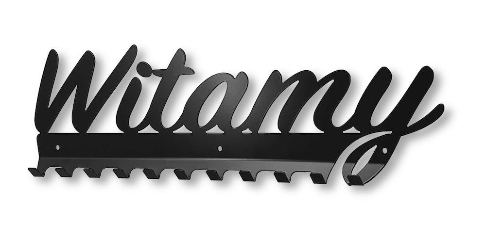 Wieszak ścienny na ubrania "Welcome" XXL -60 cm, 13 haczyków