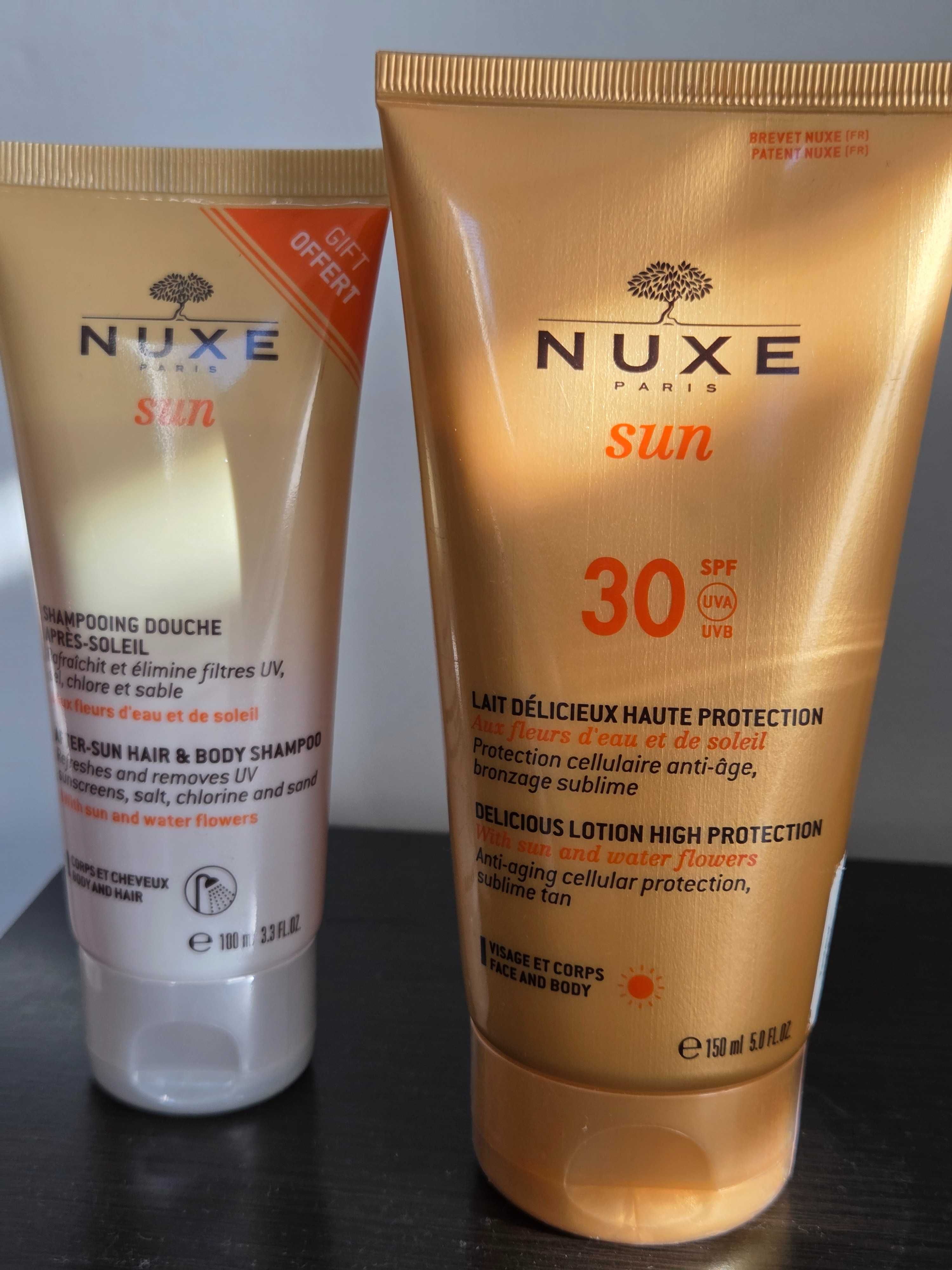 Nuxe sun lotion spf 30 150ml do opalania  i żel pod prysznic gratis