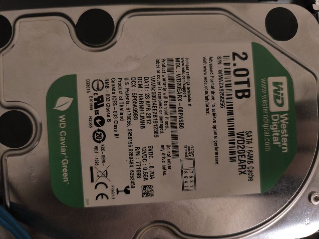Rejestrator BCS 1604HF-A Dysk Sata 2 TB WD 20