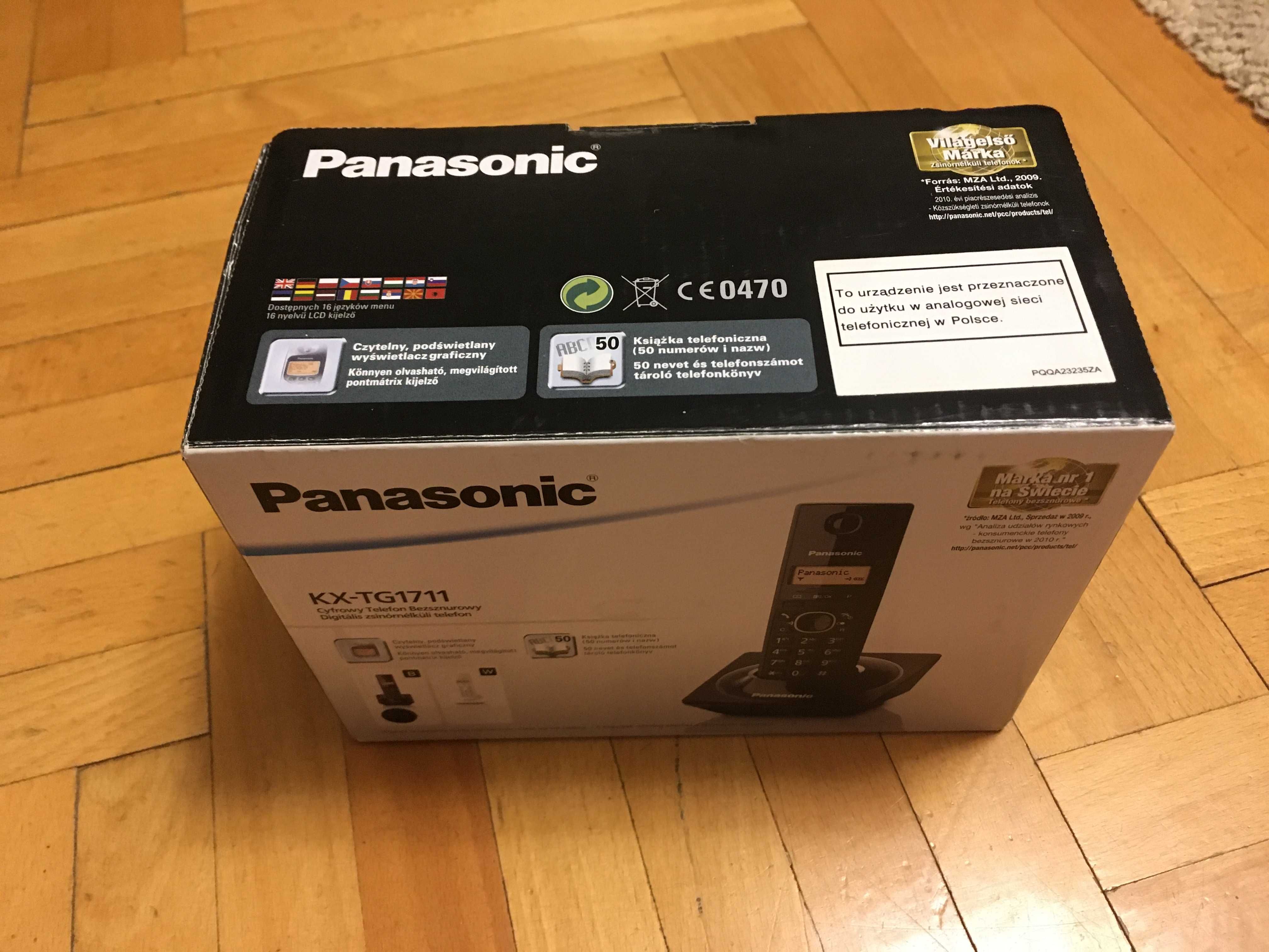 Telefon stacjonarny Panasonic KX-TG1711 Black Bezprzewodowy