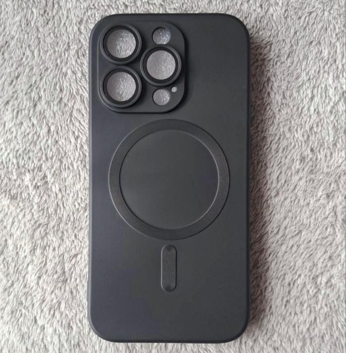 Чехол MagSafe матовый iPhone X 15 Pro, Max/ Чохол Айфон матовий чорний