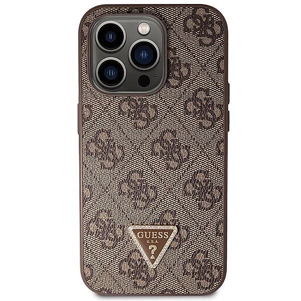 Etui Guess Crossbody 4G Metal Logo na iPhone 14 Pro - brązowe